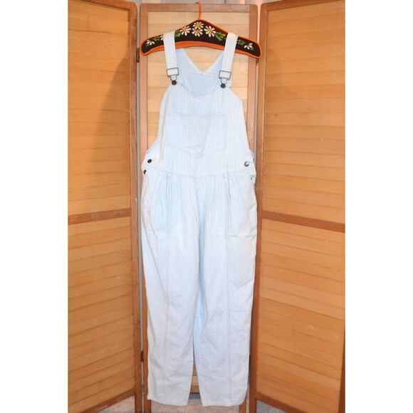Vintage Overalls Bibbs 1970s San St. Tropez Stripes - Picture 1 of 9